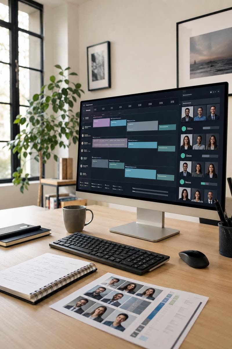 Regional scheduling structure for a global employee headshot rollout.