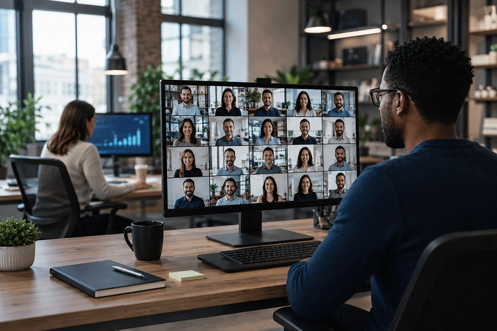 Remote headshot grid for a global team page refresh across multiple regions